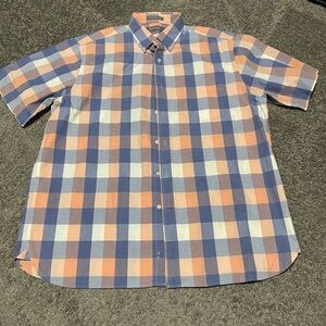 Daniel Cremieux Blue and Orange Plaid Shirt